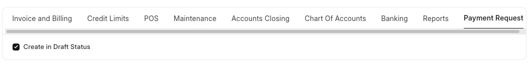 Pengaturan Permintaan Pembayaran Detail