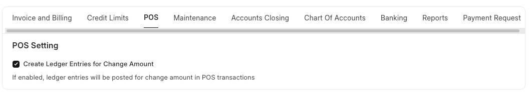 Pengaturan POS Detail