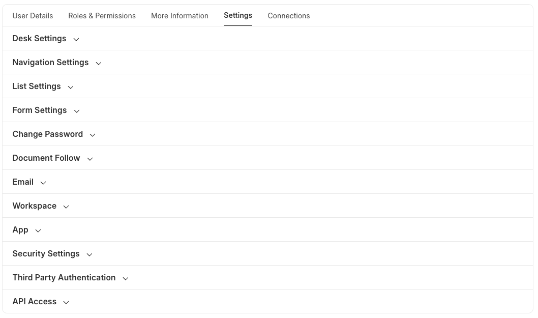 Tampilan Tab setting